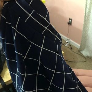 2 piece set (long fitted pants & zip crop top)